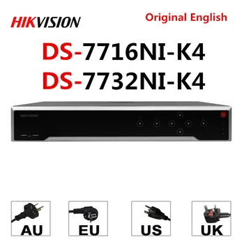 

Hikvision original English version 4K NVR DS-7716NI-K4 DS-7732NI-K4 with 4 SATA Without POE ports, H.265 up to 8MP