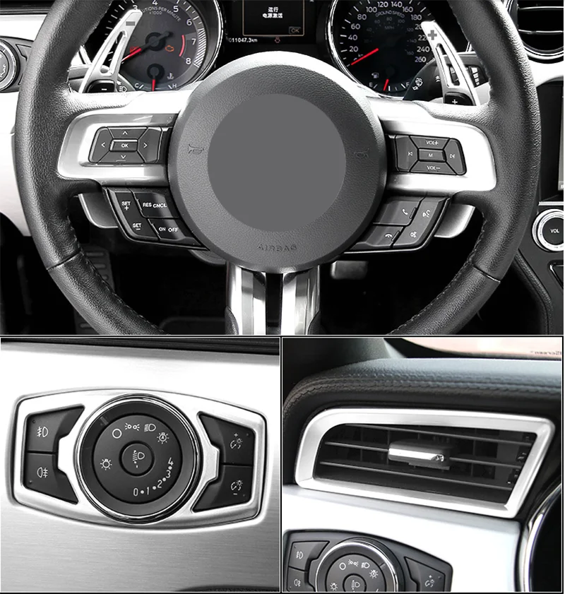 Для Ford Mustang- ABS Хром Интерьер 15 штук