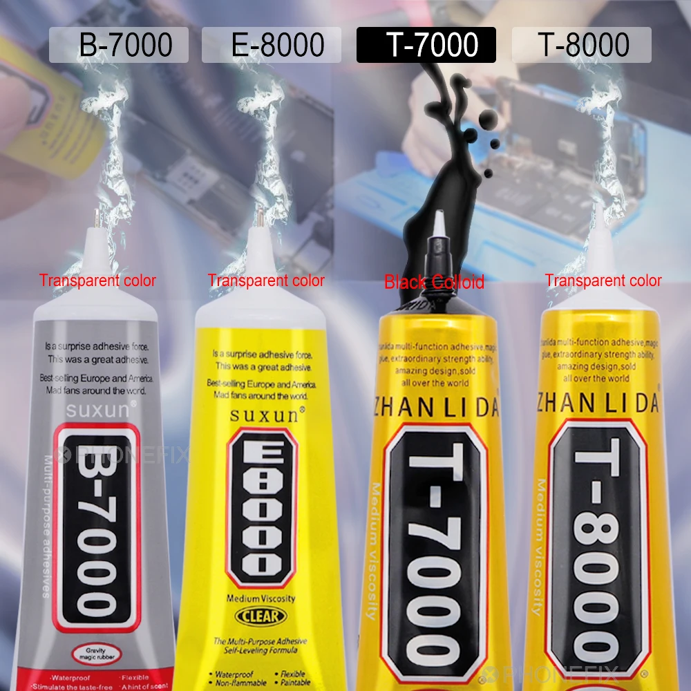 Adhesive Glue B7000 E8000 T7000 T8000 LCD Display Frame Glue15/50/110ml For Mobile Phone Touch Screen Crafts Jewelry DIY Glue arc welding electrode