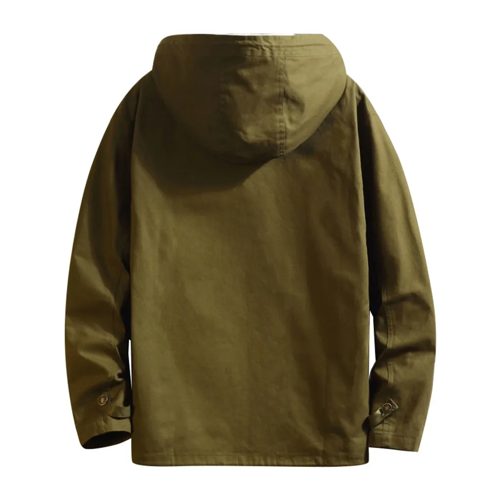 Men's Casual Fashion Frenulum Patchwork Pullover Hoodie Loose Outwear Tops