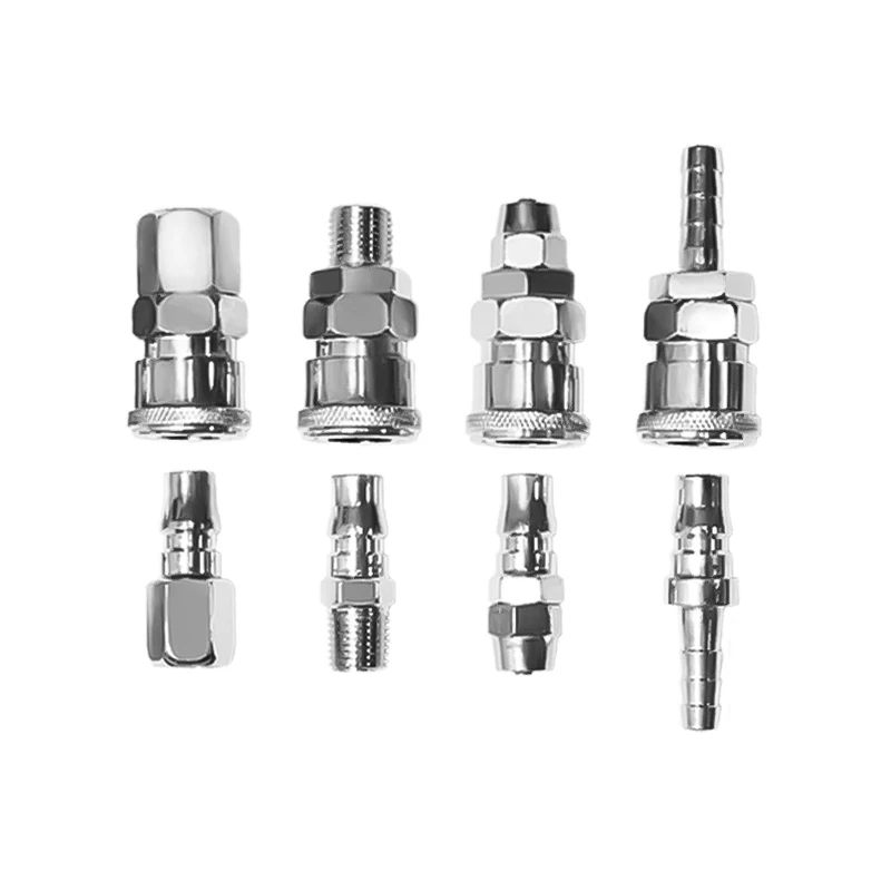 Пневматический соединитель из нержавеющей стали самоблокирующийся