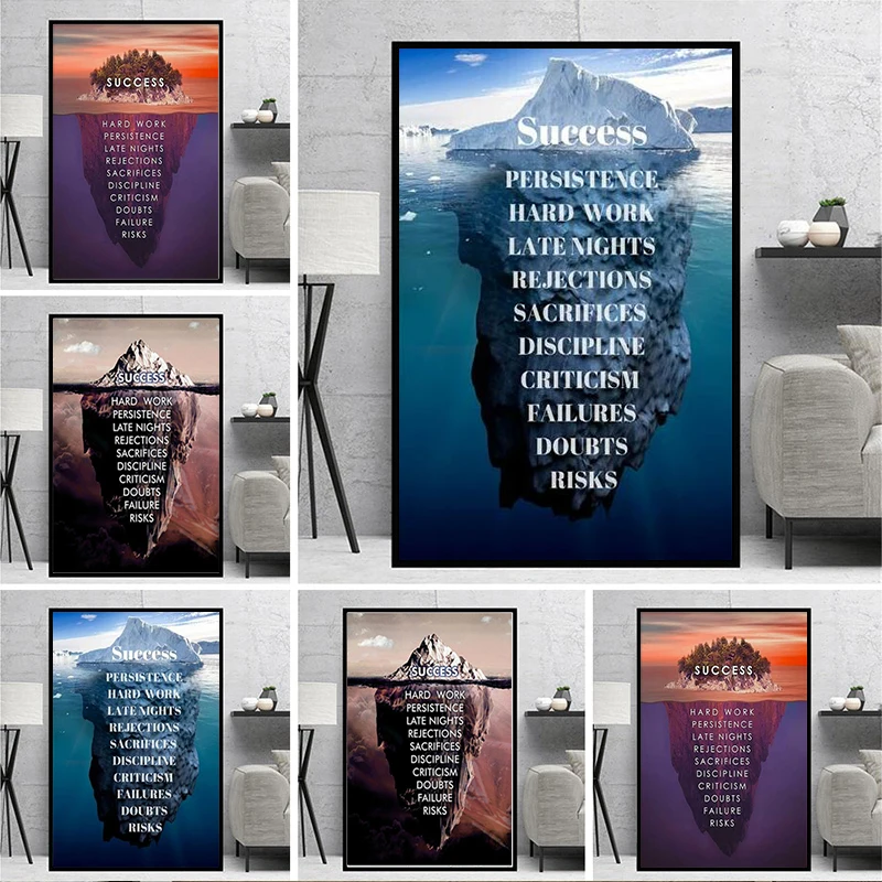 Современные украшения для дома элементы успеха Φ 1 шт. картины с буквами