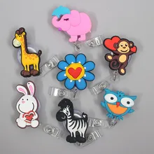 Креативные животные обезьяна выдвижной креативный значок катушка Студенческая медсестры девушка выставка Enfermera имя карты грудь медведь держатель для карт