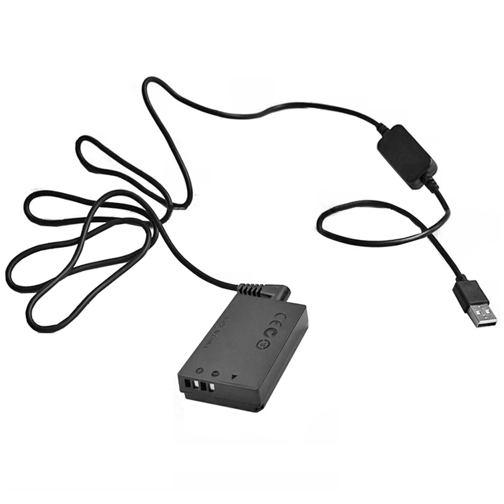 

DR-E12 Practical Fake Battery Black USB Cable DC Coupler 5V 2A Drive Camera Accessories Adapter Travel Copper Core For Canon