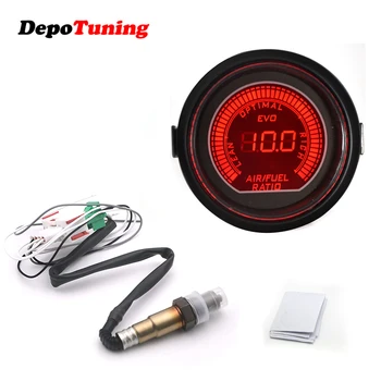 

2"52mm Digital Air Fuel Ratio Gauge Red&Blue Dual Led With Narrowband O2 Oxygen Sensor Car Gauge Fit for 12V Car OEM: 0258006028