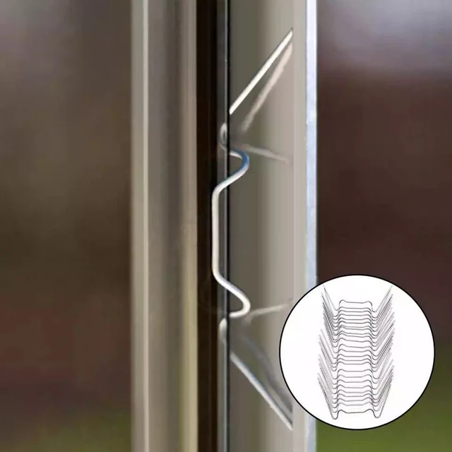 100 db Kertészeti Körmök, W+Z Alakkert Rozsdamentes Acél Az Üvegházhatású Üvegházak Klipekhez Kiegészítők Klip - Image 3