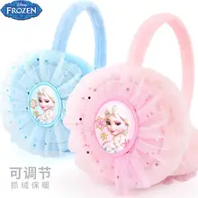 Disney princesa dos desenhos animados mulher earmuffs inverno de pelúcia quente cabeça montado earmuffs crianças de pelúcia bandana acessórios de roupas
