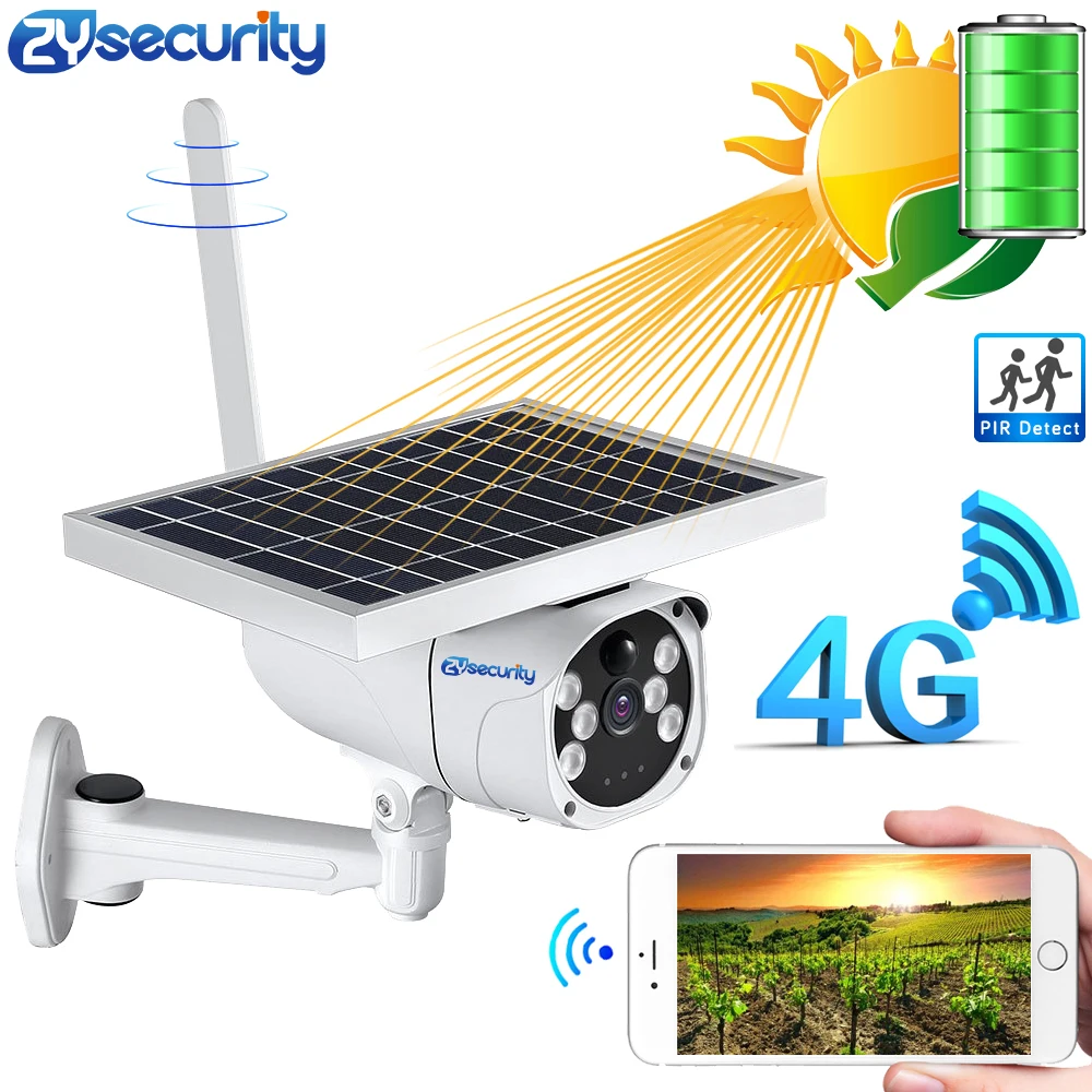 IP камера с солнечной батареей 1080P 6 Вт 4G SIM карта|Камеры видеонаблюдения| |