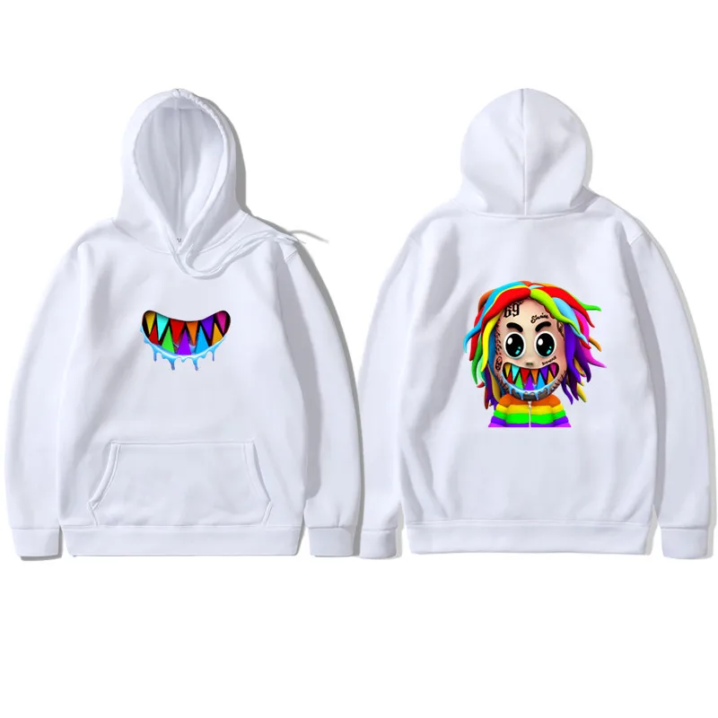Rapper 6ix9ine Nieuwe Album Gooba хип-хоп Tekashi69 Regenboog толстовка с капюшоном принтом Vrouwen/Mannen Kleding