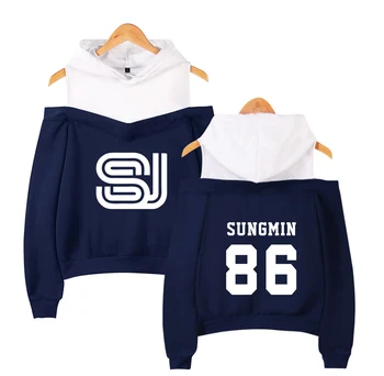 Super Junior Off Shoulder Hoodies - Image 3