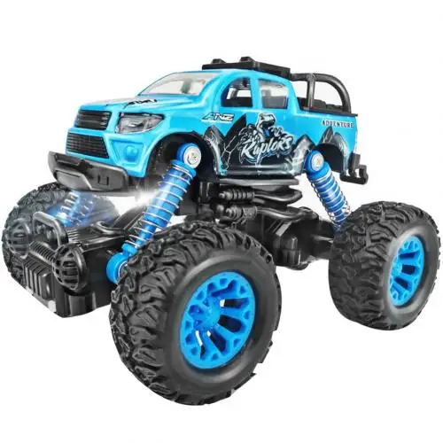 Синий 1/32 4WD внедорожный подъемник для автомобиля, мотоцикла, отступить модели с музыкой светодиодный детские игрушки - Цвет: Синий