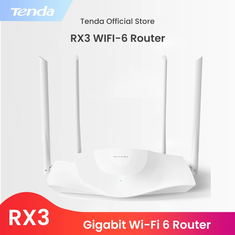 Tenda оригинальный RX3 двухдиапазонный гигабитный Wi-Fi 6 роутер домашний усилитель