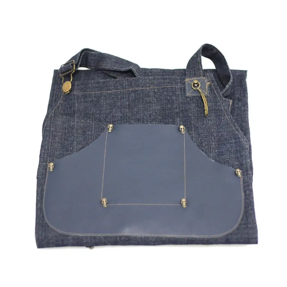 Denim Apron Unisex Denim Apron with Adjustable Bib for Chef Kitchen Barbecue Grill 3