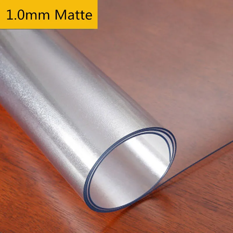  Transparent Waterproof Tablecloth PVC Table Cloth Solid Pattern Oil-proof Tablecloth Glass Soft Clo