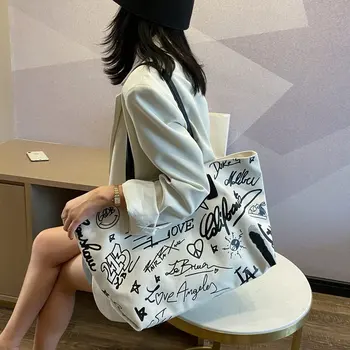 

Canvas Bag Women's Shoulder Crossbody Bag Ins Cloth Bag Student Literary Simple Large Capacity Hipster Korean Style