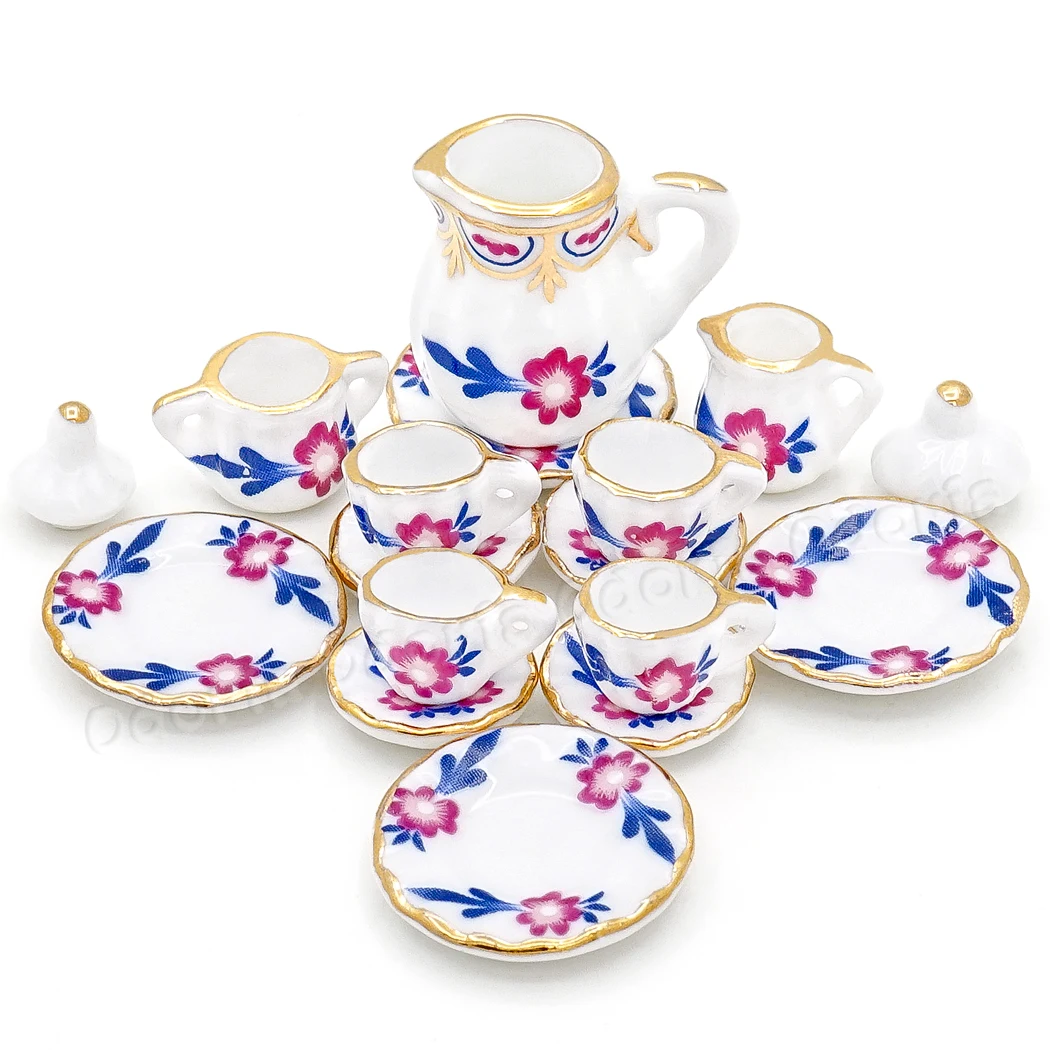 Odoria – Lot 4 Assiettes Miniatures 1/6 – Métal – Accessoire Maison De Poupée – Cuisine, Salle à Manger