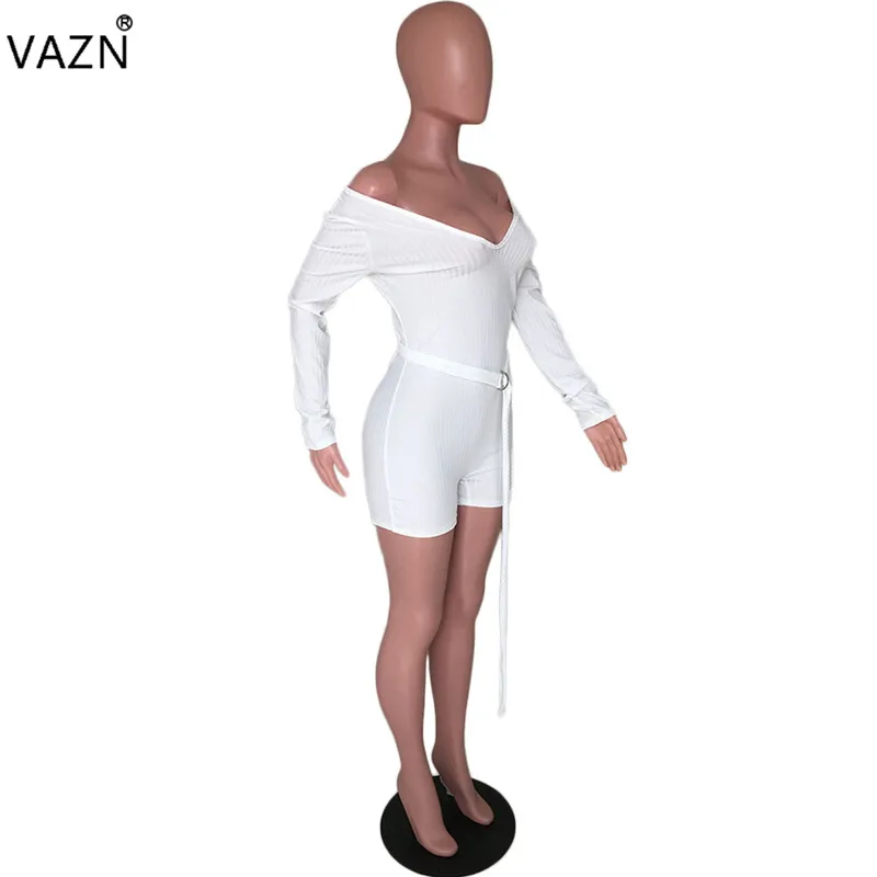 VAZN ARM8118 Лидер продаж Модный комбинезон с длинными рукавами для карт shuolder collocation sashes tight 3 цвета комбинезоны, короткие брюки