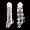 Penis Sleeve Extender Crystal Condom Delay Ejaculation Clitoral Stimulator Erection Cock Ring Sex Toys For Men Adult Sex Product 1