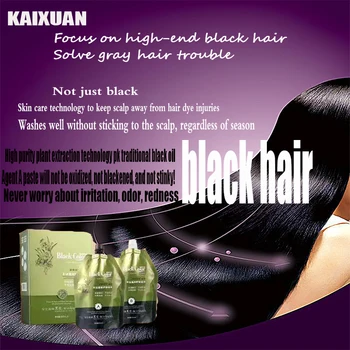 

KAIXUAN 500ml plant extract water-based black oil high purity plant extraction technology white grey hair cover up hair color