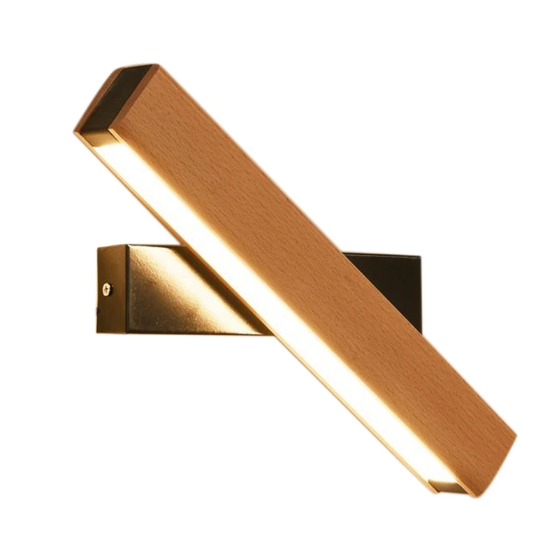 

Wooden Led Wall Lamp Modern Adjustable Lighting Bar Restaurant Living Room Porch Wall Lamp(Warm White Light)Ash + Aluminum Alloy