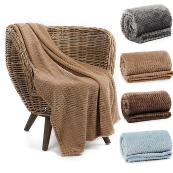 

Twin Bedding Throw Ripple Baby Blanket For Bed Bedding Sheet Fleece Solid Aircraft Use Striped Throw Office Children Blanket D40