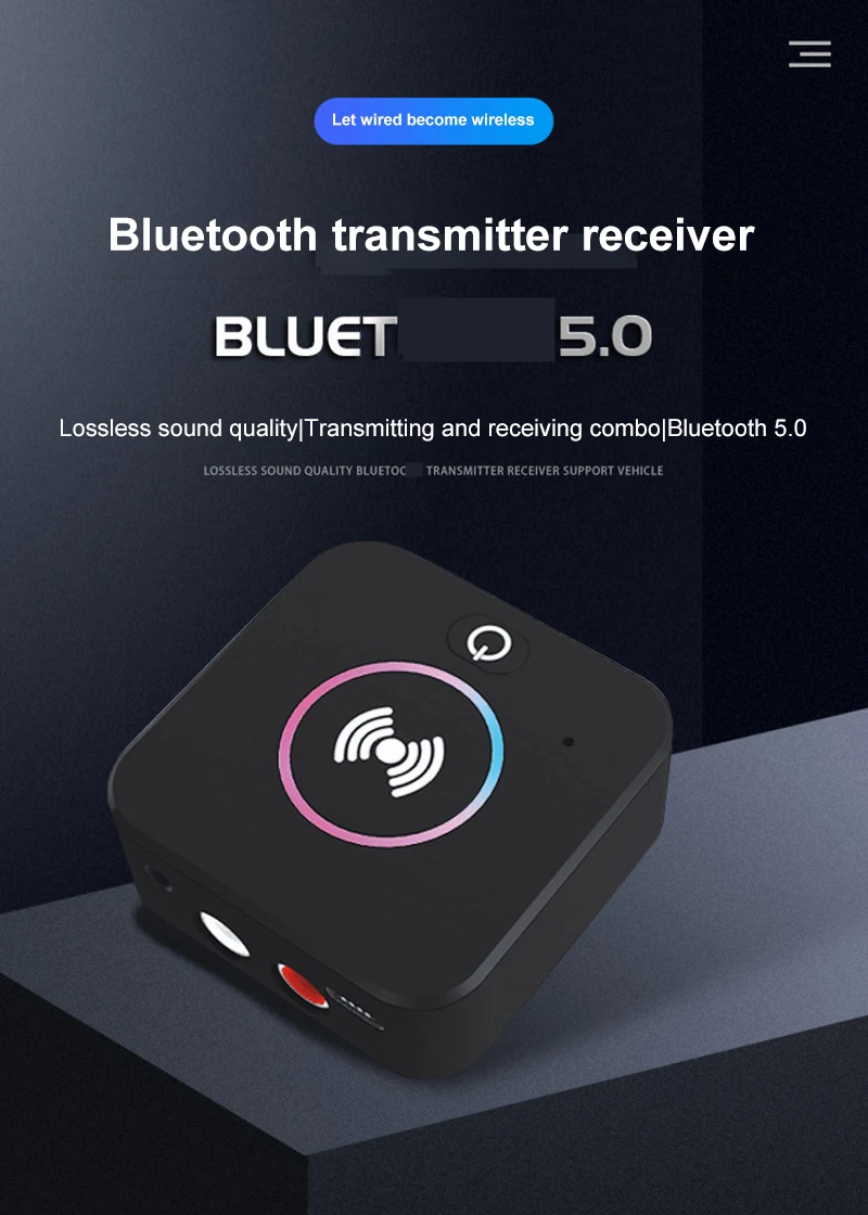 H16 NFC 3 5 мм RCA AUX разъем Bluetooth-совместимый аудиопередатчик приемник беспроводной