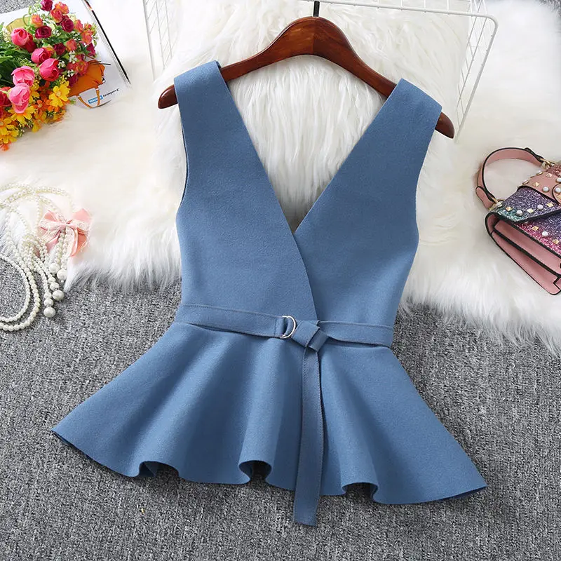 

2020 small fragrance wind vest jacket spring and autumn Korean version of the sleeveless vest with a wild vest women