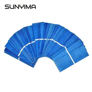 

SUNYIMA 100pcs 0.5 V Solar Panel 52x19mm Polycrystalline Silicon Photovoltaic Solar Panels Sunpower Cells DIY Cell Phone Charger