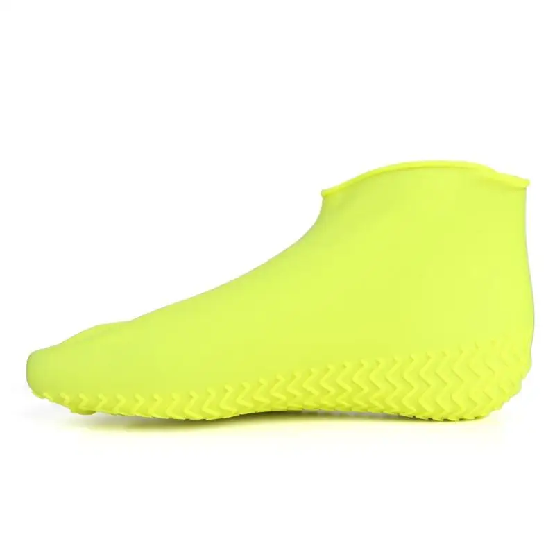 Yellow M 1 пара многоразовых водонепроницаемых чехлов для обуви, силиконовые Нескользящие резиновые сапоги, защита для обуви, уличные велосипедные спортивные бахилы - Цвет: Yellow M