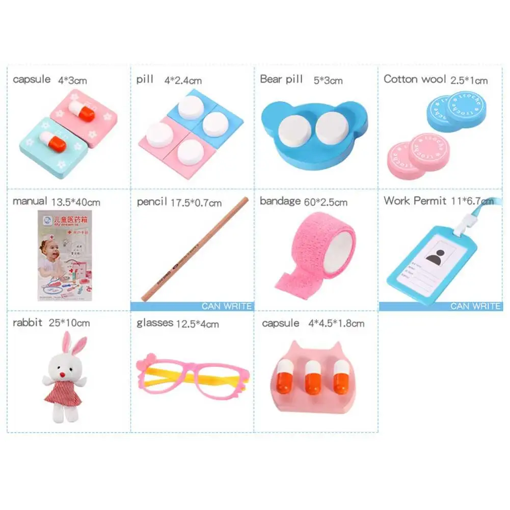 Toys for Children Girl Boy Kids Pretend Play Wood Doctor Toys Red Medical Kit Dentist Medicine 1 Toys for Children Girl Boy Kids Pretend Play Wood Doctor Toys Red Medical Kit Dentist Medicine 4