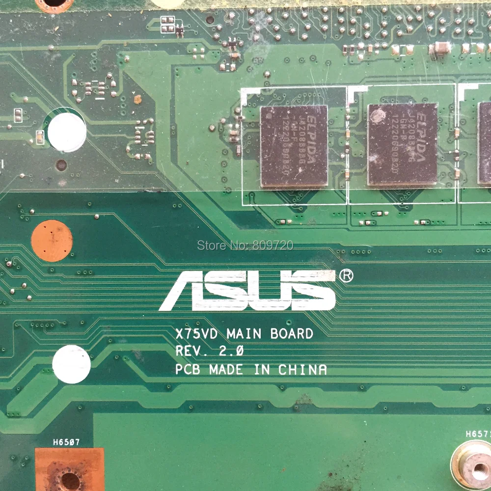Материнская плата для ноутбука X75VD REV 2,0 X75VB X75VC socket989 DDR3 GT610M для Asus i5-3230M