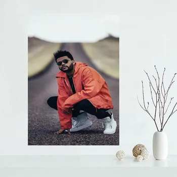 

Custom The Weeknd Posters And Prints Wall Pictures For Bedroom Modern Art Poster Home Wall Decor Silk Fabric Cloth Unframed