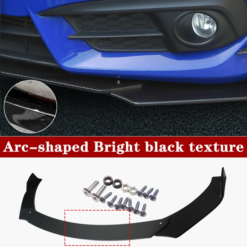 Волокно текстура/черный 3 шт. Универсальный Автомобильный передний бампер для
