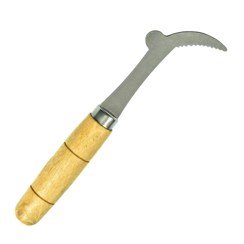 

21CM Beekeeping Supplies Beekeepers Tool Stainless Steel Hive Scraper Lifter With Wooden Handle Beekeeping Tools