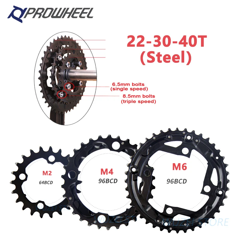 MTB バイクチェーンリング 64/96/104 BCD チェーンホイール 22/24/26