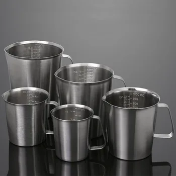 

Multifunctional Measure graduated/baking/liquid/milk measuring glass stainless steel Coffee pitcher for cooking tools