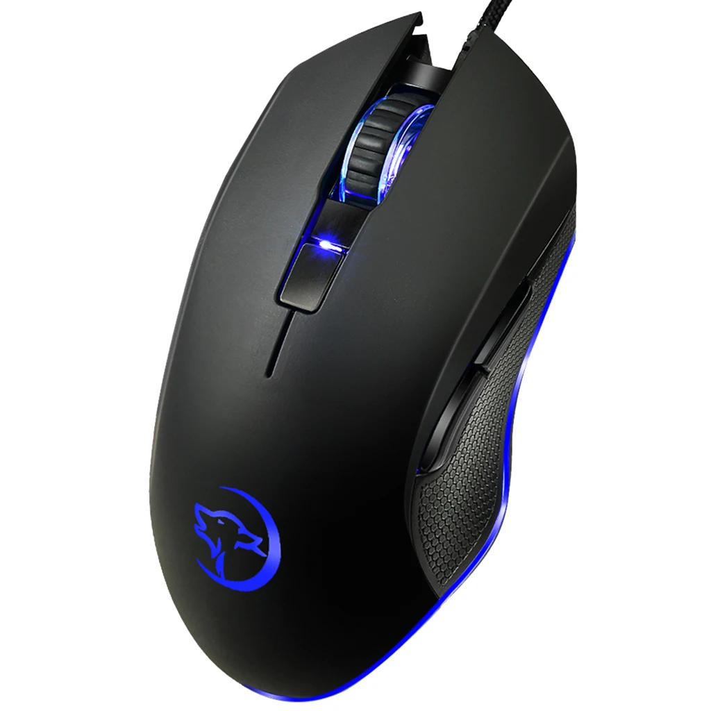 RGB Wired Gaming Mouse, Backlit Ergonomic Mice with Colorful Backlight modes up to 3200 DPI for PC Gamers