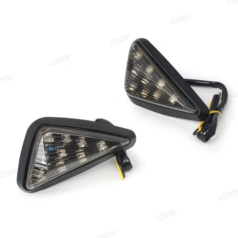 Пара мигающих светодиодных индикаторов поворота мотоцикла желтая мигалка левый