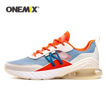 

ONEMIX Sneakers 2019 Men Running Shoes Comfortable Air Cushion Footwear Unisex Outdoor Athletic Trainers Flat Male Tennis Shoes