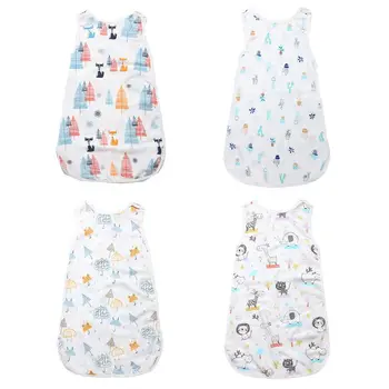 

Soft Sleeveless Vest Breathable Gauze Sleepsack Wearable Baby Wrap Blanket Cloth for Infants Toddlers Kids Shower Gifts