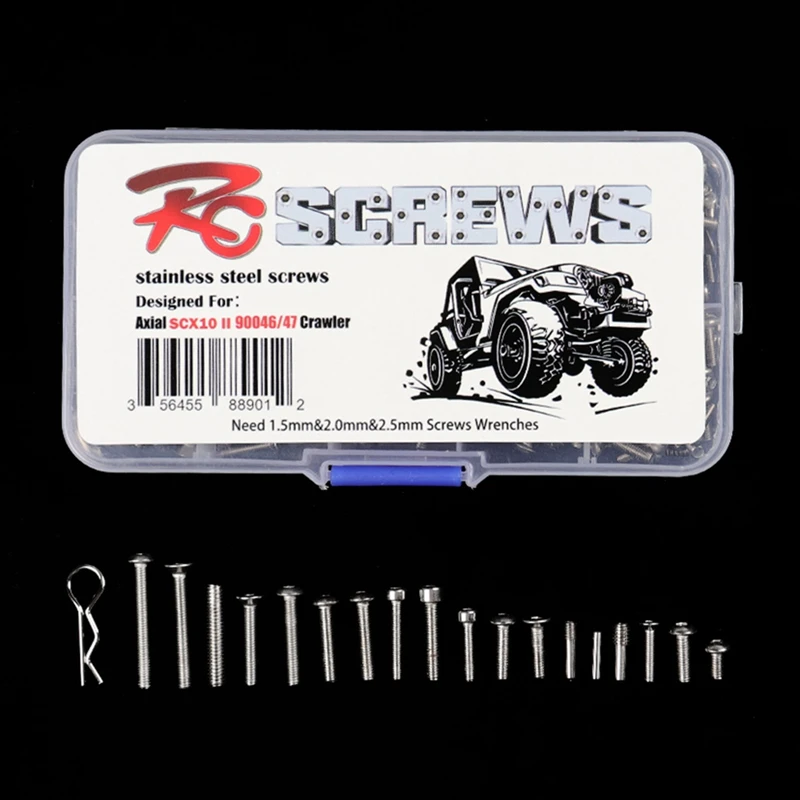 

Hot RC Cars M2 M2.5 M3 M4 Stainless Steel Hexagon Socket Head Cap Screws Nut Set for 1/10 TRAXXAS E-Revo Summit