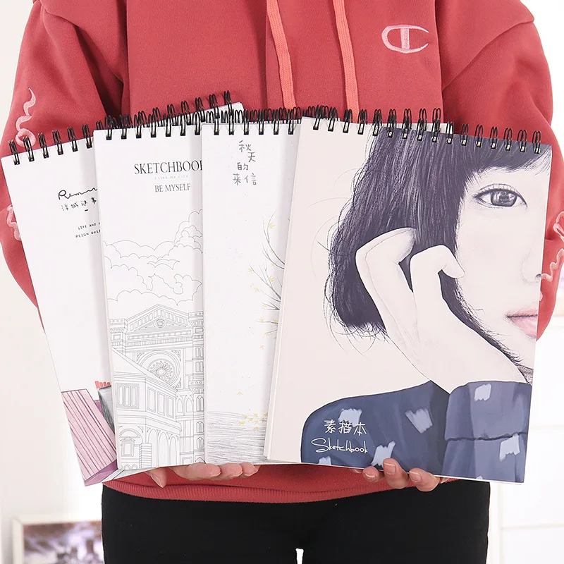 

Simple A4 Thick Sketchpad Students Exclusive for Children Blank Painting Book Adult Sketch Book Color Lead Book Drawing Book