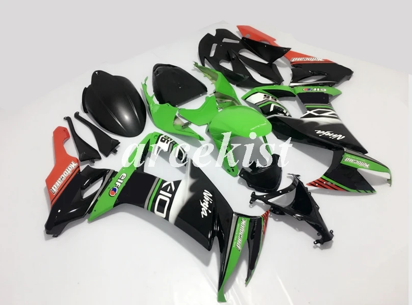 4 подарки ABS мотоцикл обтекатели комплект подходит для kawasaki Ninja ZX-10R ZX10R 2008 2009 2010 10R 08 09 10 Кузов Набор крутой стиль