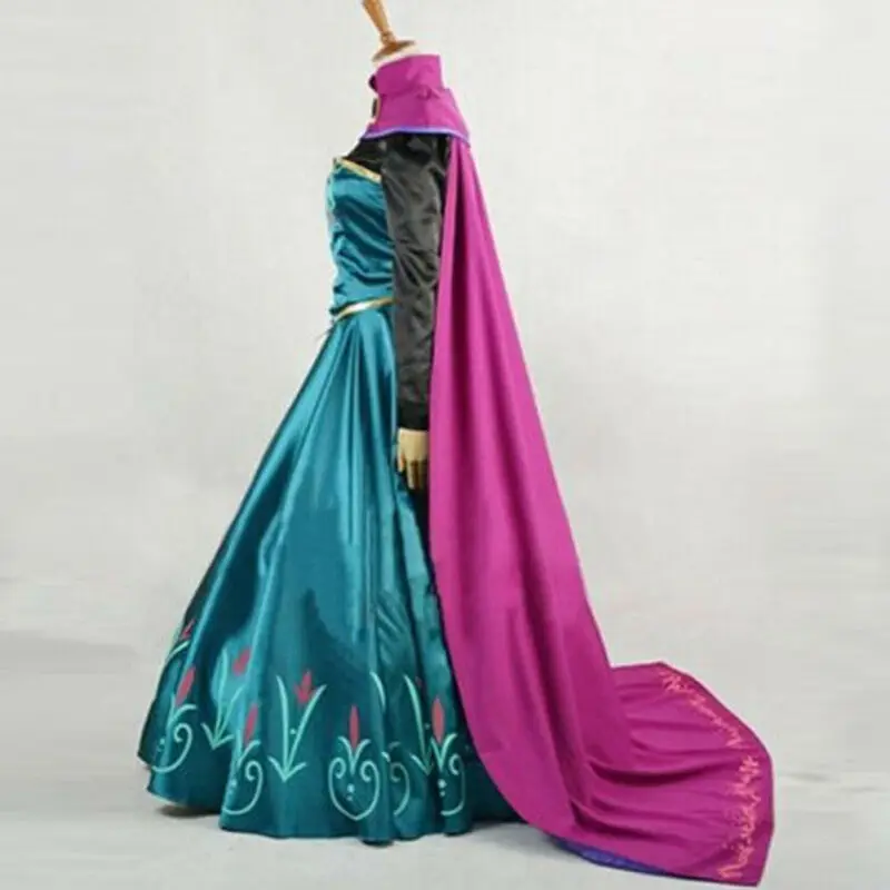 Новые женские платья для вечеринки на Хэллоуин, косплей принцесса Эльза Анна, костюм, длинное платье, США