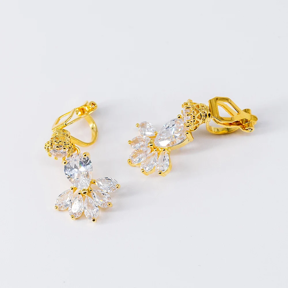 Прозрачные висячие серьги Marquise из циркона, ювелирные изделия для женщин, модные дизайнерские серьги-клипсы с кубическим цирконием, подарки