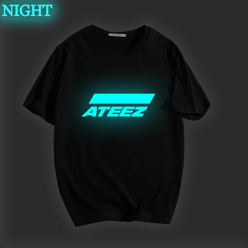 Повседневные футболки с принтом ATEEZ Одежда унисекс Лидер продаж Летние