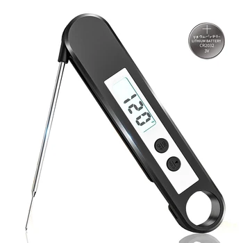 

Meat Thermometer, Instant Read Thermometer for Grill Kitchen Cooking Food Thermometer with Long Probe Backlight for BBQ