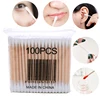 Taote teemo 100pcs Disposable Double Heads Makeup Cotton swabs Eyelash Extension Glue Removing tools Cleaning care cotton swabs