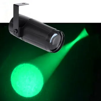 

Green Color LED Pinspot Light Total 5 Watt High Power Super Bright Spotlight For Mirror Balls DJ LED Lighting/LED Beam Lights