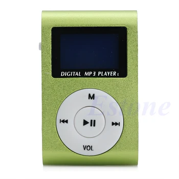 

USB Mini Music Clip MP3 Player LCD Screen Support 16GB Micro SD TF Card